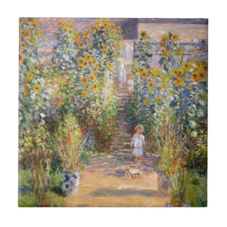 Claude Monet The Artist's Garden at Vétheuil, 1880 Ceramic Tile