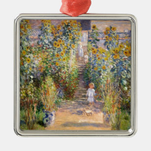 Claude Monet The Artist's Garden at Vétheuil, 1880 Metal Ornament