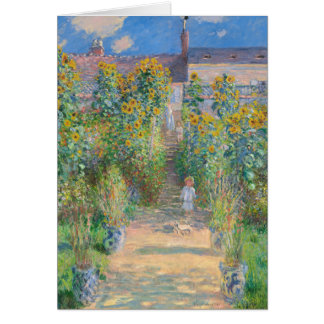 Claude Monet The Artist's Garden at Vétheuil, 1881 Cards