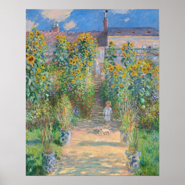 Claude Monet The Artist's Garden at Vétheuil, 1881 Poster (Front)