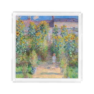 Claude Monet - The Artist's Garden at Vetheuil Acrylic Tray