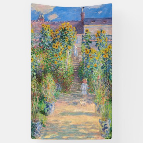 Claude Monet _ The Artists Garden at Vetheuil Banner