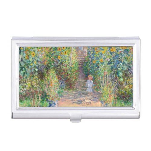 Claude Monet _ The Artists Garden at Vetheuil Business Card Case