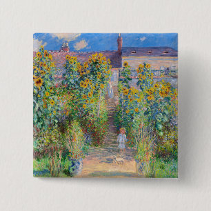 Claude Monet - The Artist's Garden at Vetheuil Button