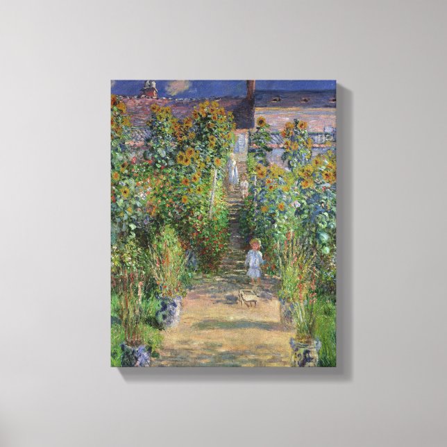 Claude Monet | The Artist's Garden at Vetheuil Canvas Print (Front)