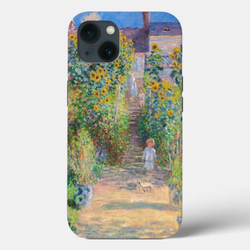Claude Monet _ The Artists Garden at Vetheuil iPhone 13 Case