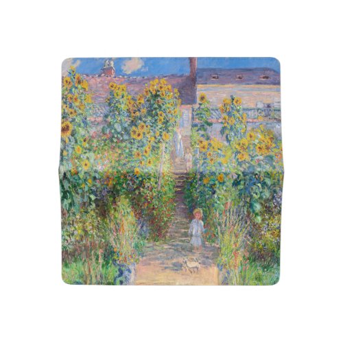 Claude Monet _ The Artists Garden at Vetheuil Checkbook Cover