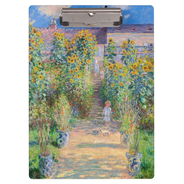 Claude Monet - The Artist's Garden at Vetheuil Clipboard (Front)