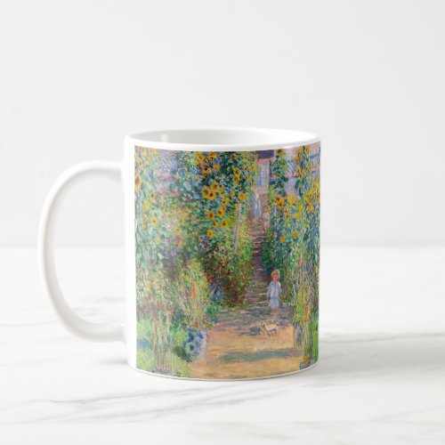 Claude Monet _ The Artists Garden at Vetheuil Coffee Mug