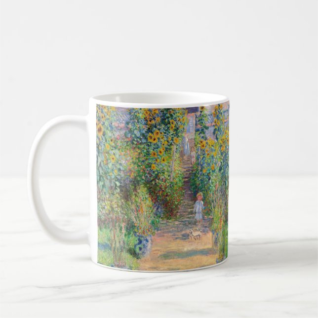 Claude Monet - The Artist's Garden at Vetheuil Coffee Mug (Left)