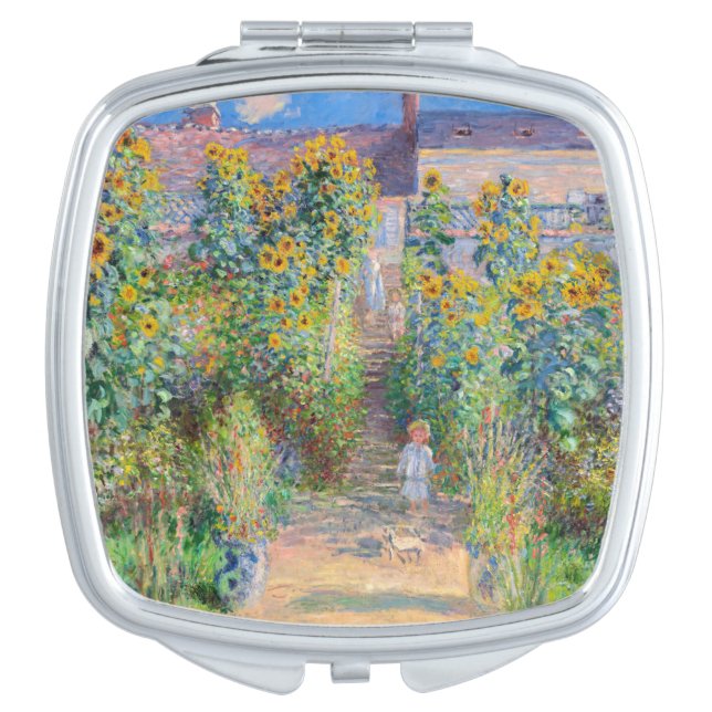Claude Monet - The Artist's Garden at Vetheuil Compact Mirror (Front)