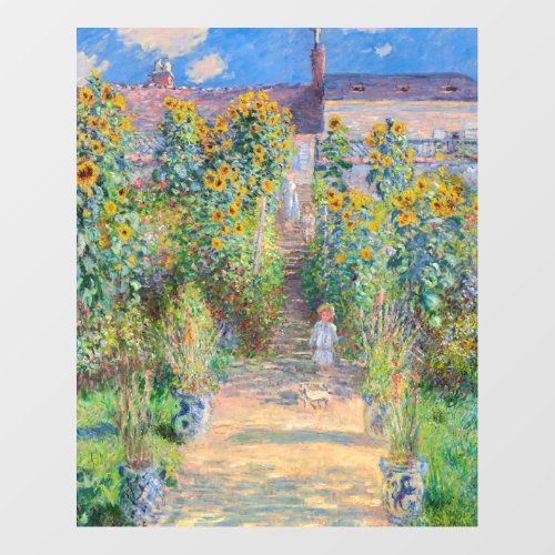 Claude Monet _ The Artists Garden at Vetheuil Floor Decals