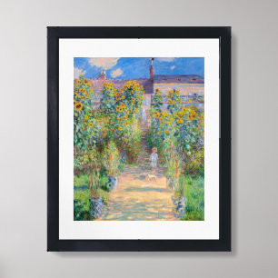 Claude Monet - The Artist's Garden at Vetheuil Framed Art