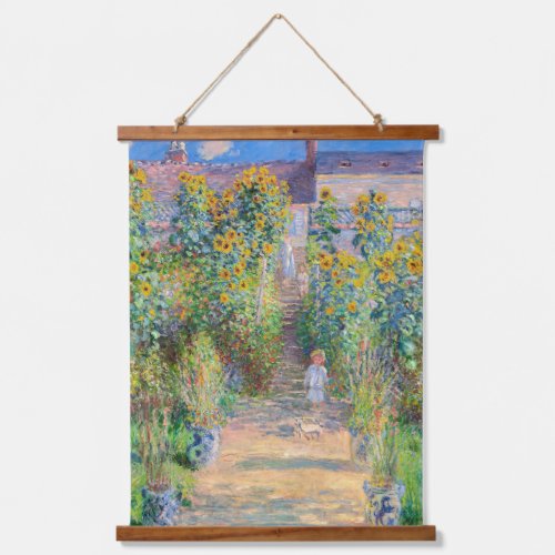 Claude Monet _ The Artists Garden at Vetheuil Hanging Tapestry