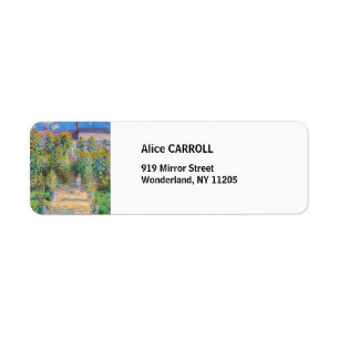 Claude Monet - The Artist's Garden at Vetheuil Label