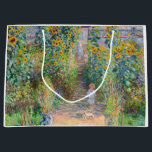 Claude Monet - The Artist's Garden at Vetheuil Large Gift Bag<br><div class="desc">The Artist's Garden at Vetheuil / Le jardin de l'artiste a Vetheuil - Claude Monet,  Oil on Canvas, 1881</div>