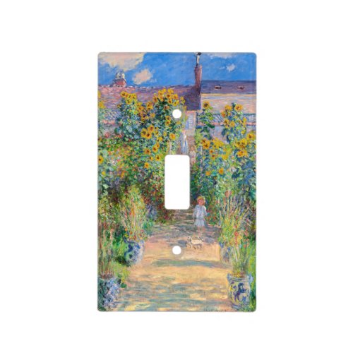 Claude Monet _ The Artists Garden at Vetheuil Light Switch Cover