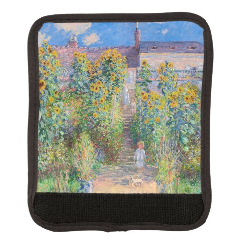 Claude Monet _ The Artists Garden at Vetheuil Luggage Handle Wrap