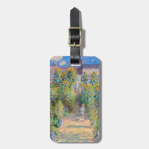 Claude Monet _ The Artists Garden at Vetheuil Luggage Tag