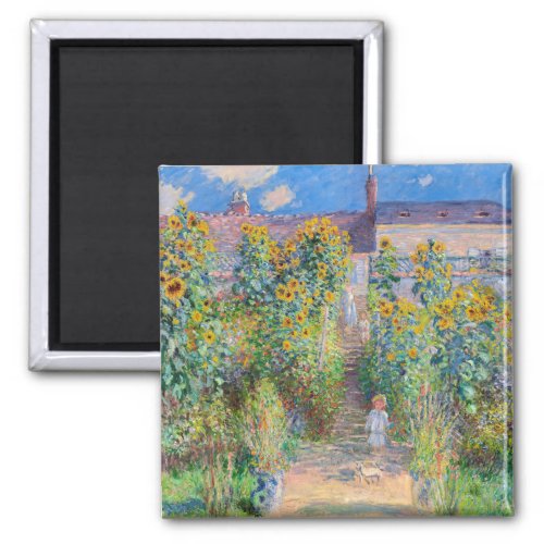 Claude Monet _ The Artists Garden at Vetheuil Magnet