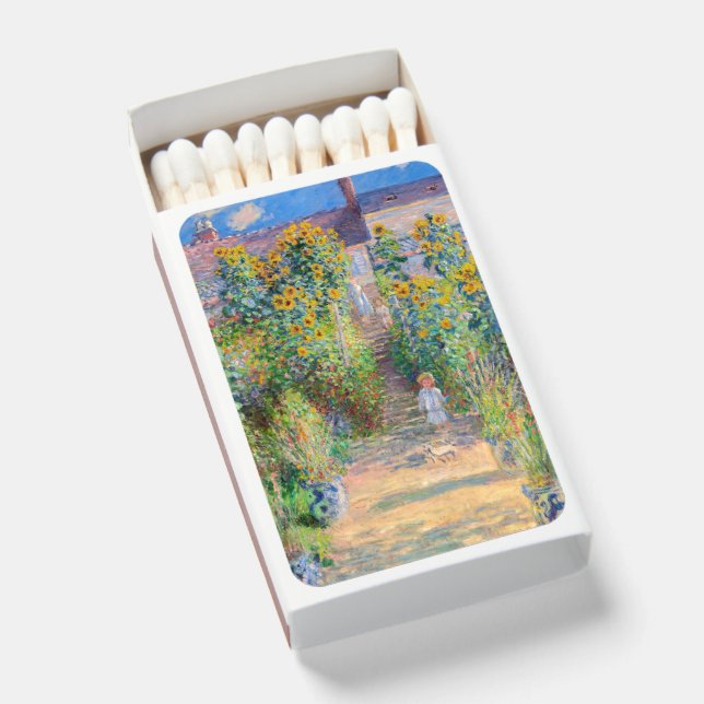Claude Monet - The Artist's Garden at Vetheuil Matchboxes (Front Open)
