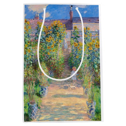 Claude Monet _ The Artists Garden at Vetheuil Medium Gift Bag