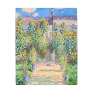 Claude Monet - The Artist's Garden at Vetheuil Metal Print