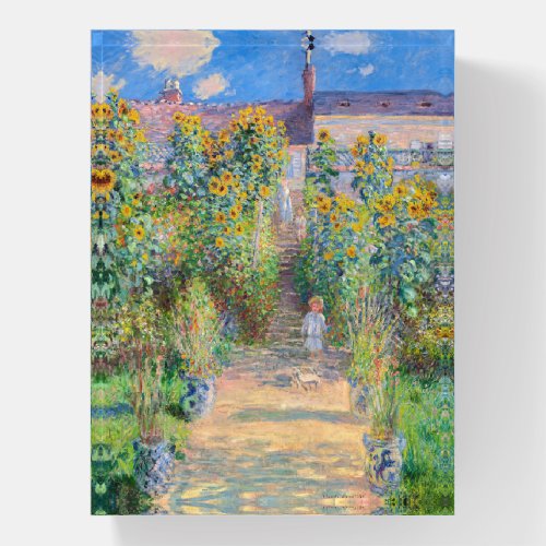 Claude Monet _ The Artists Garden at Vetheuil Paperweight