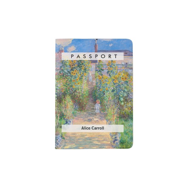 Claude Monet - The Artist's Garden at Vetheuil Passport Holder (Front)