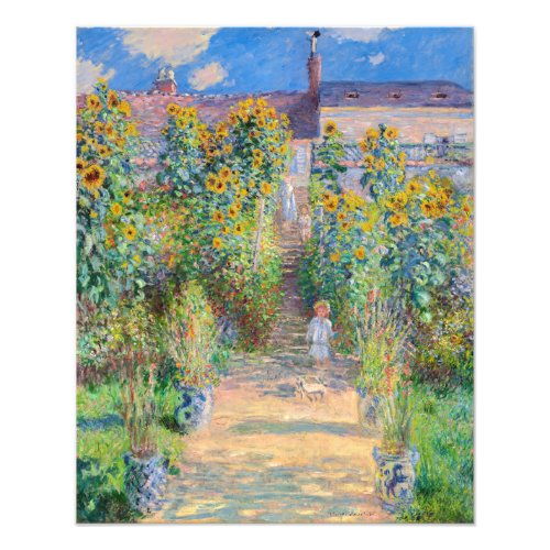 Claude Monet _ The Artists Garden at Vetheuil Photo Print