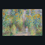 Claude Monet - The Artist's Garden at Vetheuil Placemat<br><div class="desc">The Artist's Garden at Vetheuil / Le jardin de l'artiste a Vetheuil - Claude Monet,  Oil on Canvas, 1881</div>