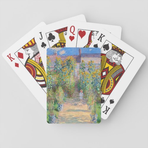 Claude Monet _ The Artists Garden at Vetheuil Playing Cards