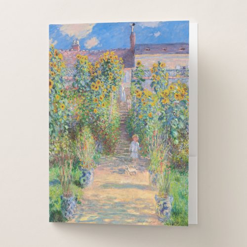 Claude Monet - The Artist's Garden at Vetheuil Pocket Folder