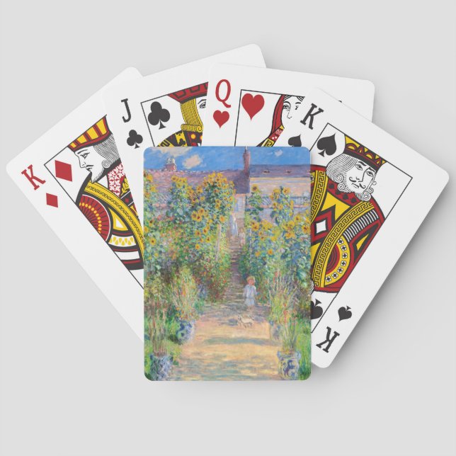 Claude Monet - The Artist's Garden at Vetheuil Poker Cards (Back)