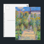Claude Monet - The Artist's Garden at Vetheuil Postcard<br><div class="desc">The Artist's Garden at Vetheuil / Le jardin de l'artiste a Vetheuil - Claude Monet,  Oil on Canvas, 1881</div>