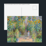 Claude Monet - The Artist's Garden at Vetheuil Postcard<br><div class="desc">The Artist's Garden at Vetheuil / Le jardin de l'artiste a Vetheuil - Claude Monet,  Oil on Canvas, 1881</div>