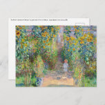 Claude Monet - The Artist's Garden at Vetheuil Postcard<br><div class="desc">The Artist's Garden at Vetheuil / Le jardin de l'artiste a Vetheuil - Claude Monet,  Oil on Canvas, 1881</div>