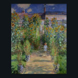 Claude Monet | The Artist's Garden at Vetheuil Poster<br><div class="desc">The Artist's Garden at Vetheuil,  1880 | by Claude Monet | Art Location: National Gallery of Art,  Washington DC,  USA | French Artist | Image Collection Number: XIR37339</div>