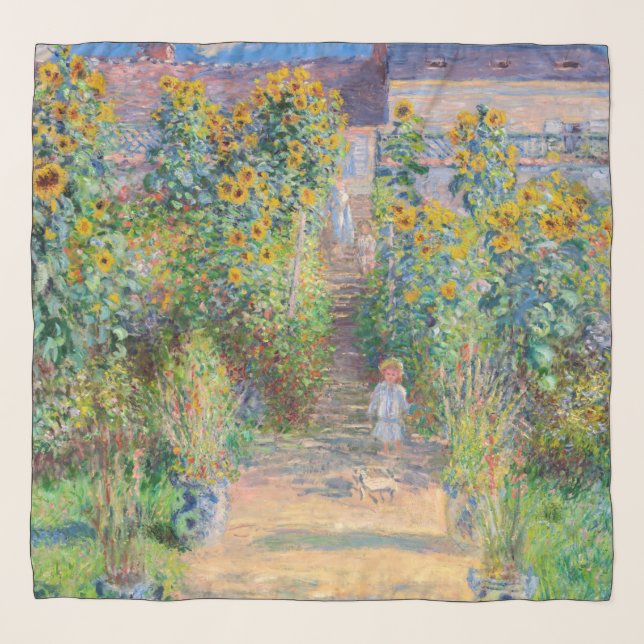 Claude Monet - The Artist's Garden at Vetheuil Scarf (Front)