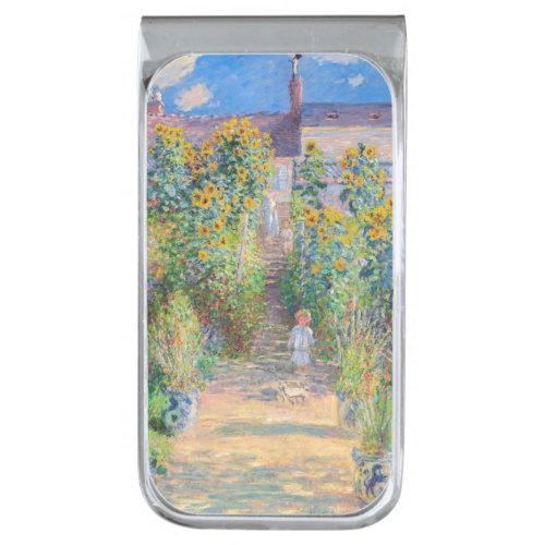 Claude Monet _ The Artists Garden at Vetheuil Silver Finish Money Clip