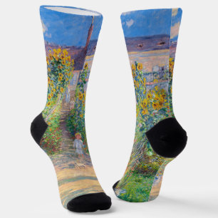 Claude Monet - The Artist's Garden at Vetheuil Socks