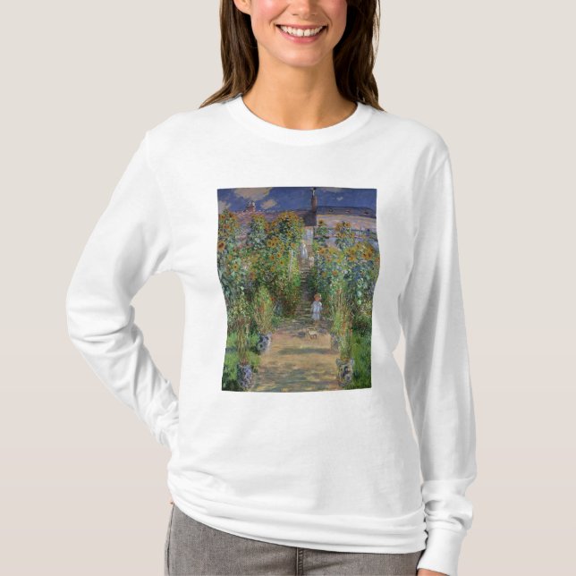 Claude Monet | The Artist's Garden at Vetheuil T-Shirt (Front)