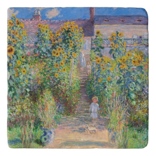 Claude Monet _ The Artists Garden at Vetheuil Trivet