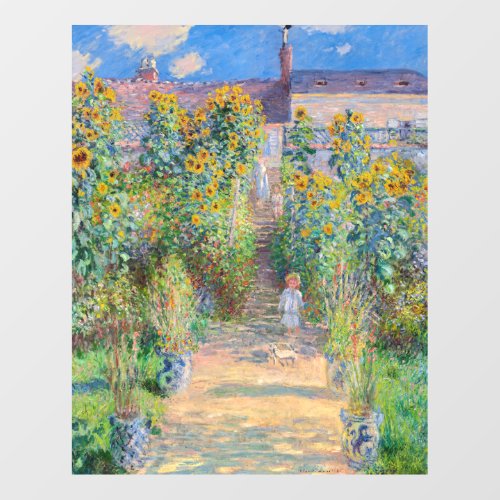Claude Monet _ The Artists Garden at Vetheuil Wall Decal