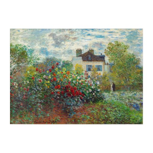 Claude Monet _ The Artists Garden in Argenteuil Acrylic Print