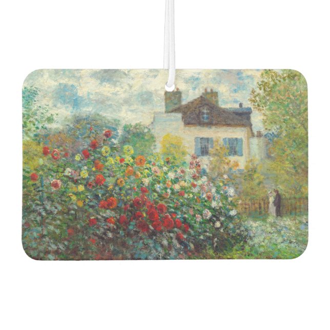 Claude Monet - The Artist's Garden in Argenteuil Air Freshener (Front)