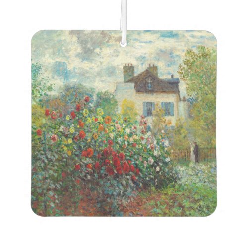Claude Monet _ The Artists Garden in Argenteuil Air Freshener