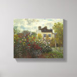Claude Monet The Artist&#39;s Garden In Argenteuil Canvas Print at Zazzle