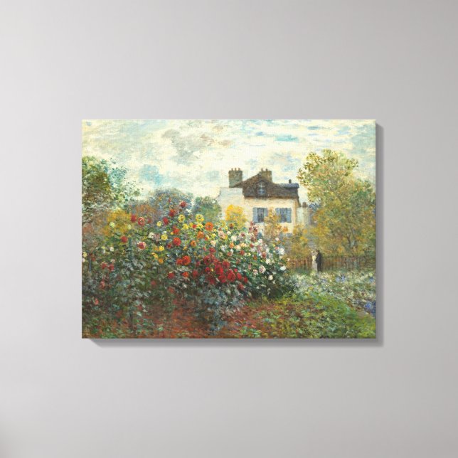 Claude Monet | The Artist's Garden in Argenteuil Canvas Print (Front)