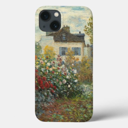 Claude Monet  The Artists Garden in Argenteuil iPhone 13 Case